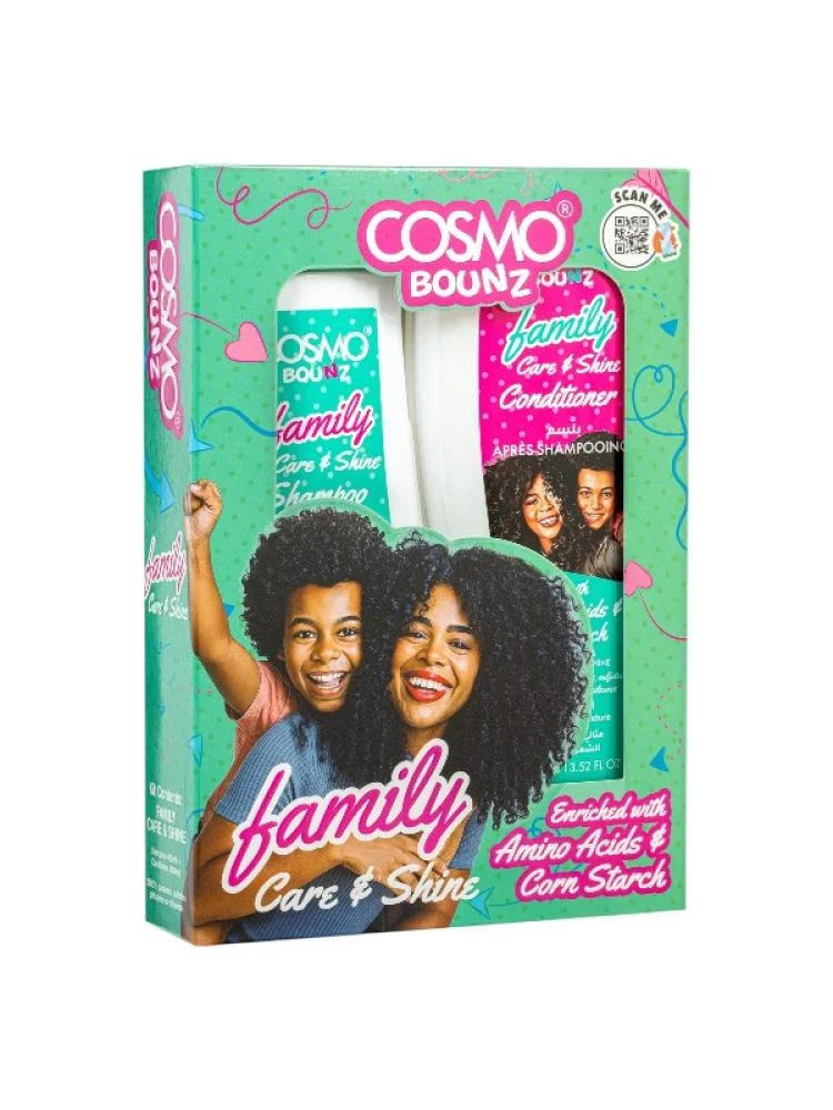 cosmo bounz family care & shine shampoo & conditioner set