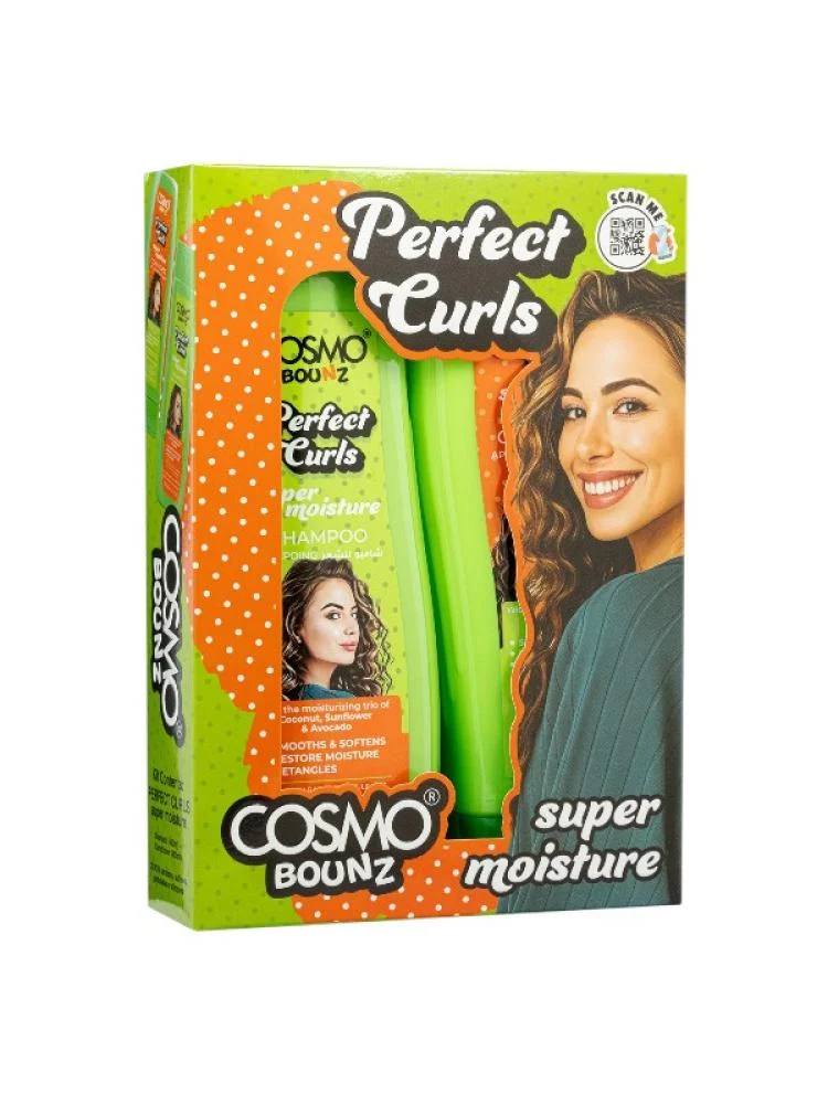 cosmo bounces perfect curls ultra hydrating set for curly and dry hair