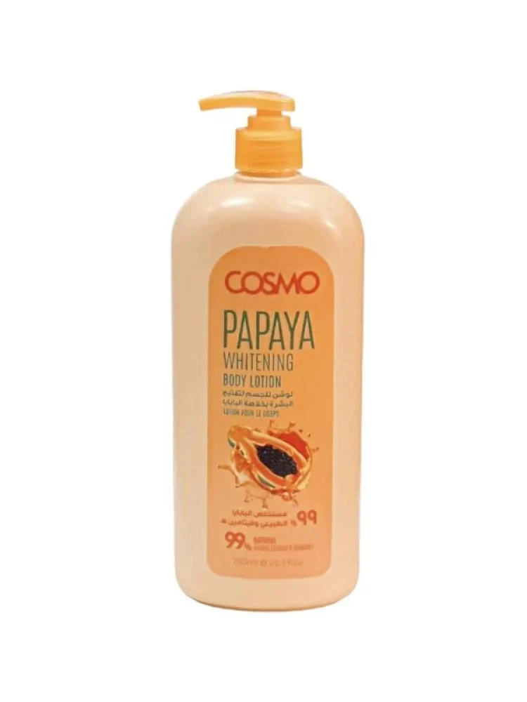 cosmo papaya whitening body lotion, 750ml
