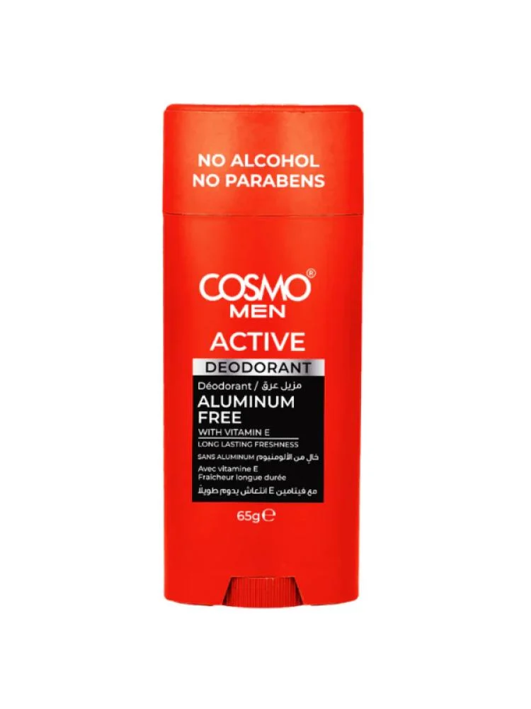 cosmo aluminum free deodorant for men with vitamin e, (active) 65g