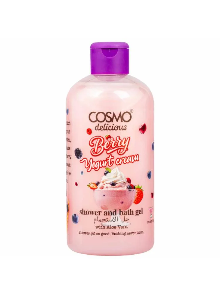 cosmo delicious creamy berry & yogurt shower gel 500ml
