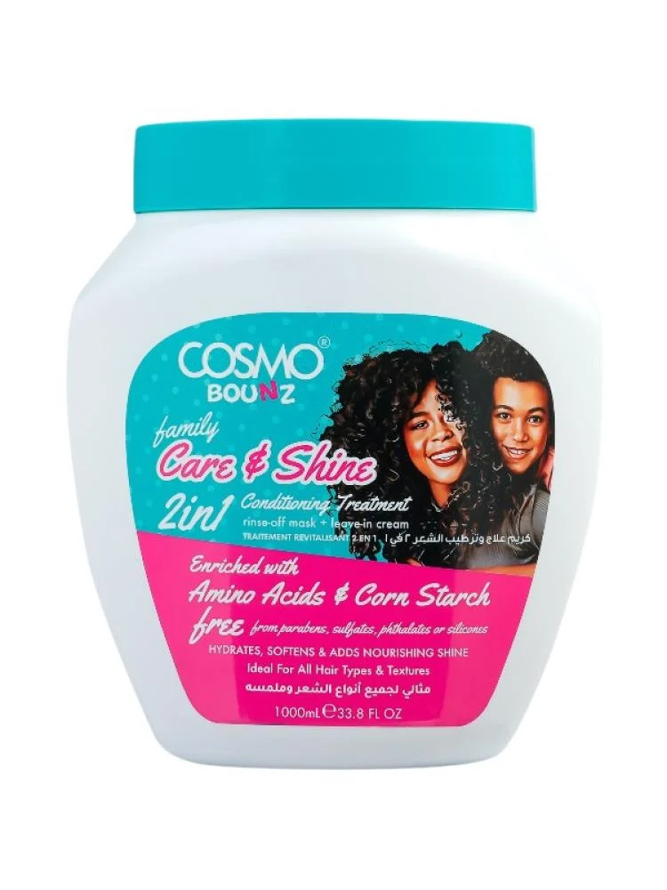 cosmo bounce family care & shine 2 in 1 hair treatment for all hair types – 1000 ml