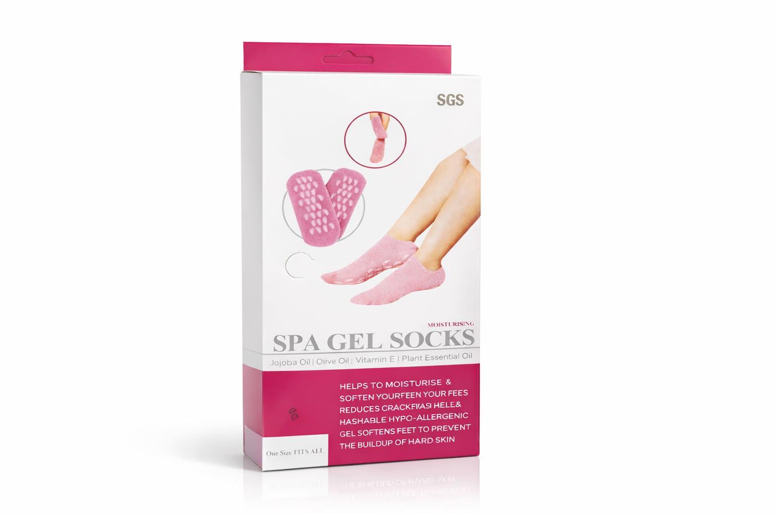 جوارب السبا المرطبة المبطنة بالجل (sgs spa gel socks)